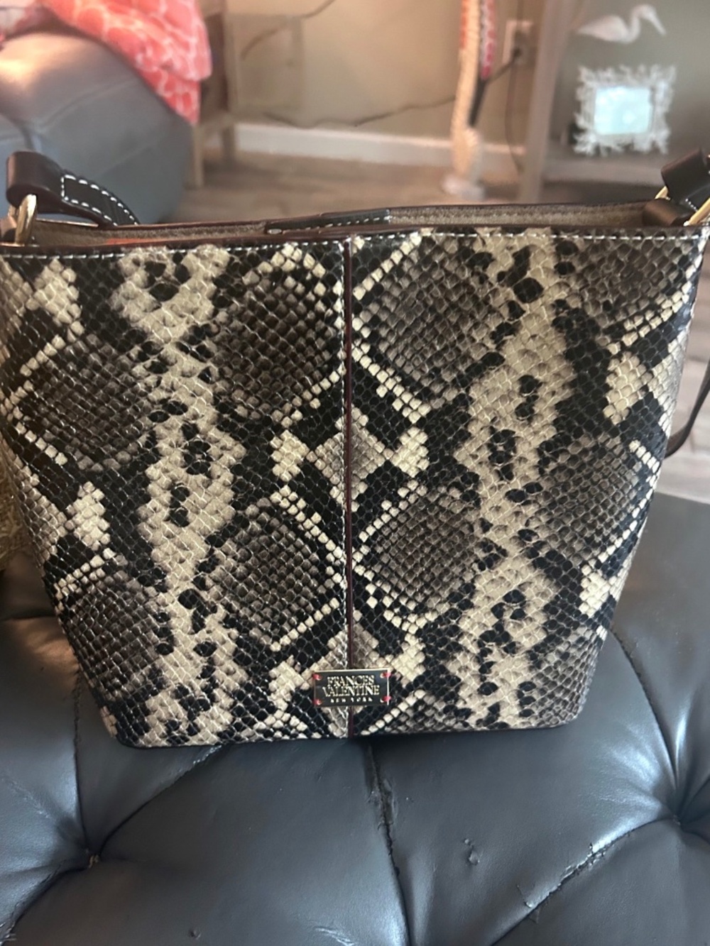 Frances Valentine snake skin purse/bag